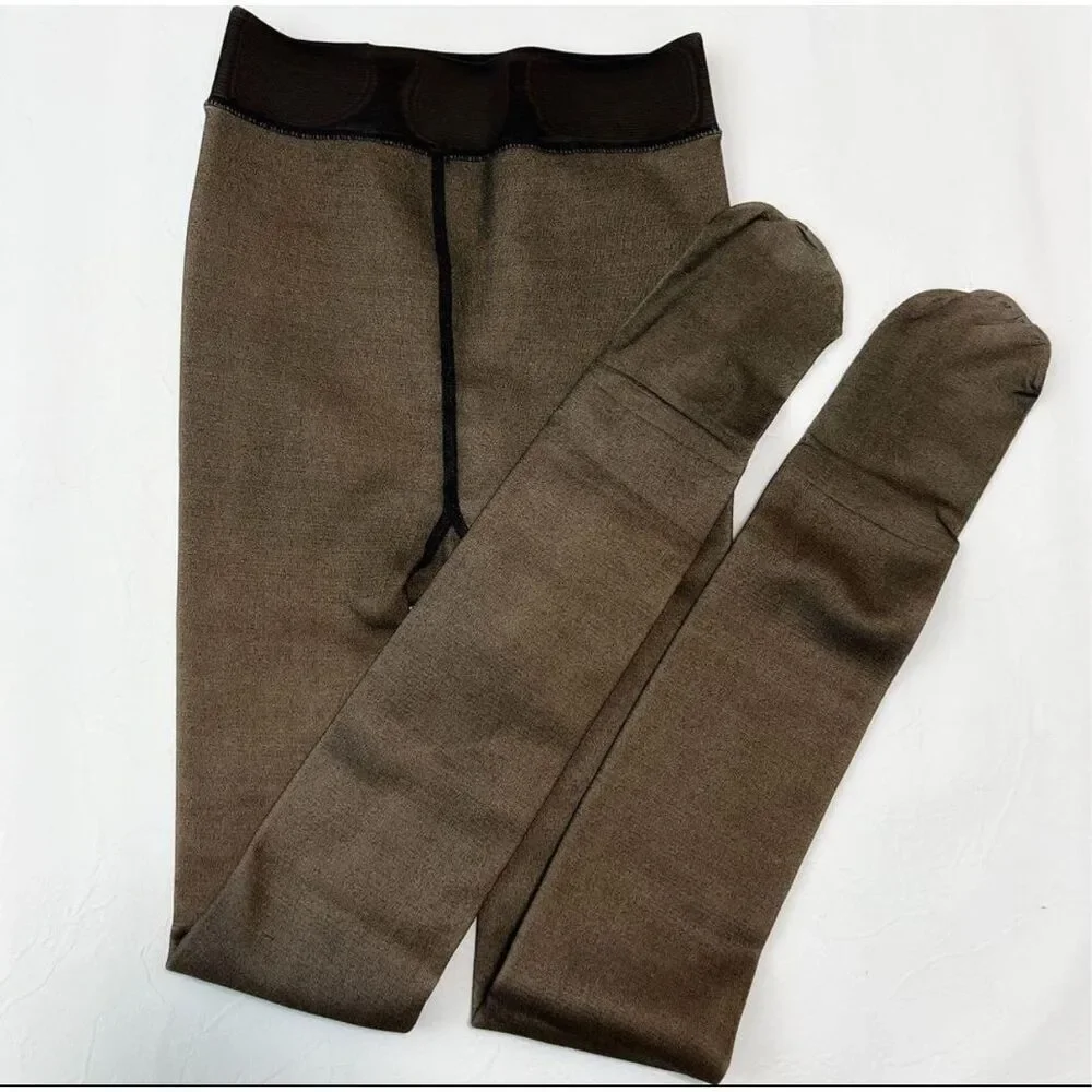 Black Sheer Fleece lined tights